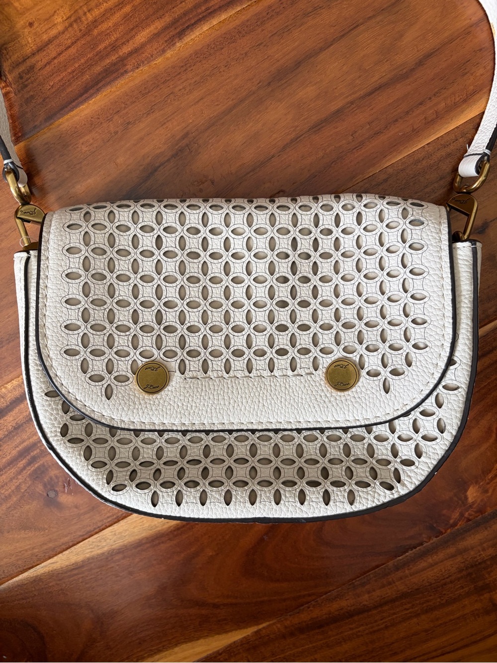 JCrew NWT Shoulder/Crossbody Bag with Laser-Cut Detail